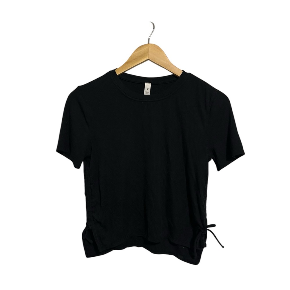 Lululemon Women's Cropped Ribbed Tee with Side Ties